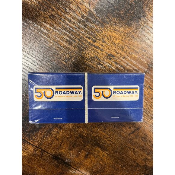 Vintage Roadway Trucking Company 50‎ Years of Service Sealed Matchbooks Semi - Picture 1 of 3